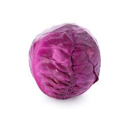 Obraz premium Fresh red cabbage on white background