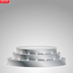 Stage podium with lighting