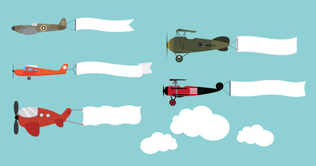 war of airplane and ribbon advertising