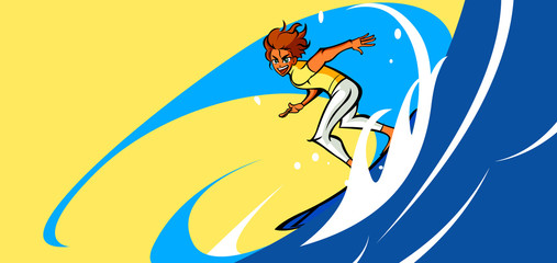 Man surfing in the sea