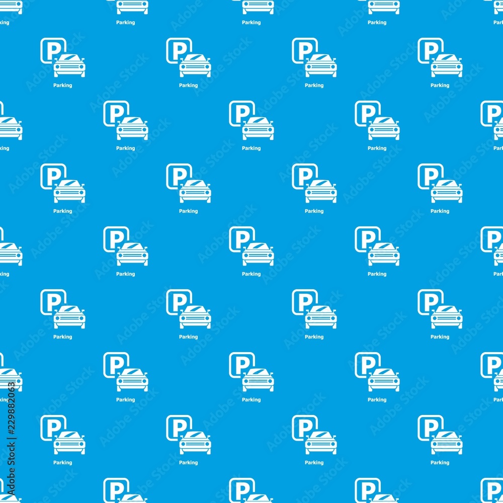 Poster parking pattern vector seamless blue repeat for any use