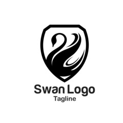 Fototapeta premium Swan Logo Logo Template