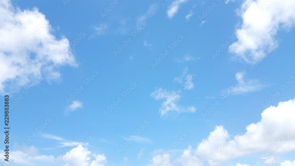 Wall mural blue bright sky and cloud view background