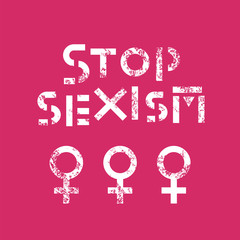 Stop Sexism Appeal. Poster.