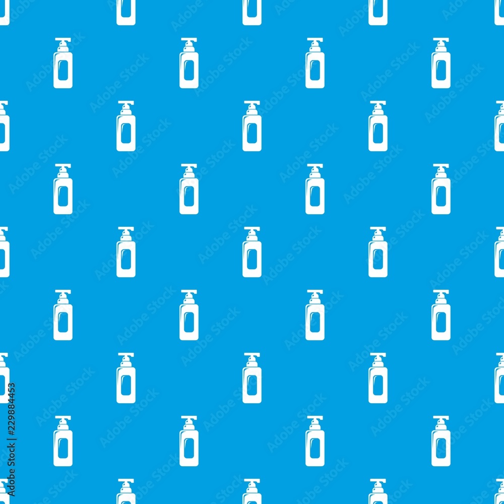 Poster shampoo dispenser pattern vector seamless blue repeat for any use