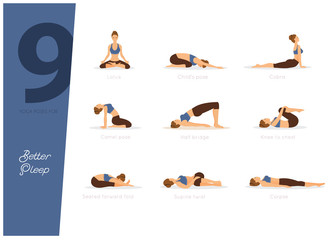 9 yoga poses for better sleep - 229884894