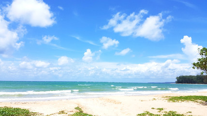 tropical summer sea sand beach and sky