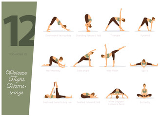 12 Yoga poses to release tight hamstrings - 229885049
