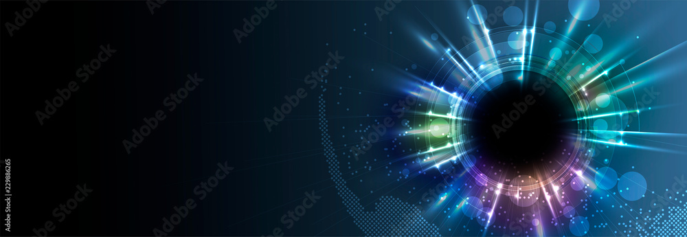 Poster abstract futuristic fade computer technology business background