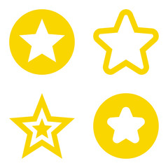 Star set. Vector illustration. Star. Yellow star. EPS 10.
