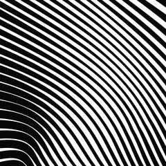 Abstract Warped Black and White Lines Background
