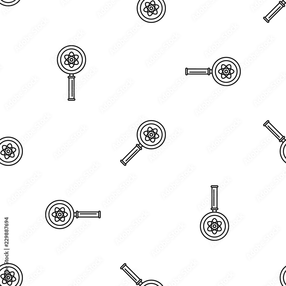 Aufkleber magnify glass atom pattern seamless vector repeat geometric for any web design