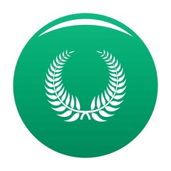 Branch wreath icon. Simple illustration of branch wreath vector icon for any design green