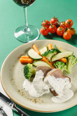 meat with vegetables