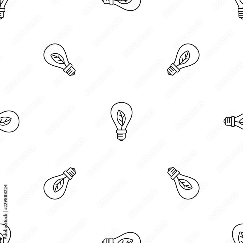 Poster eco save bulb pattern seamless vector repeat geometric for any web design