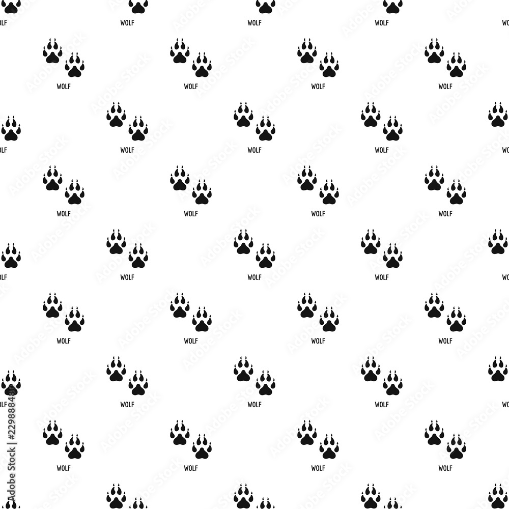 Poster wolf step pattern seamless vector repeat geometric for any web design
