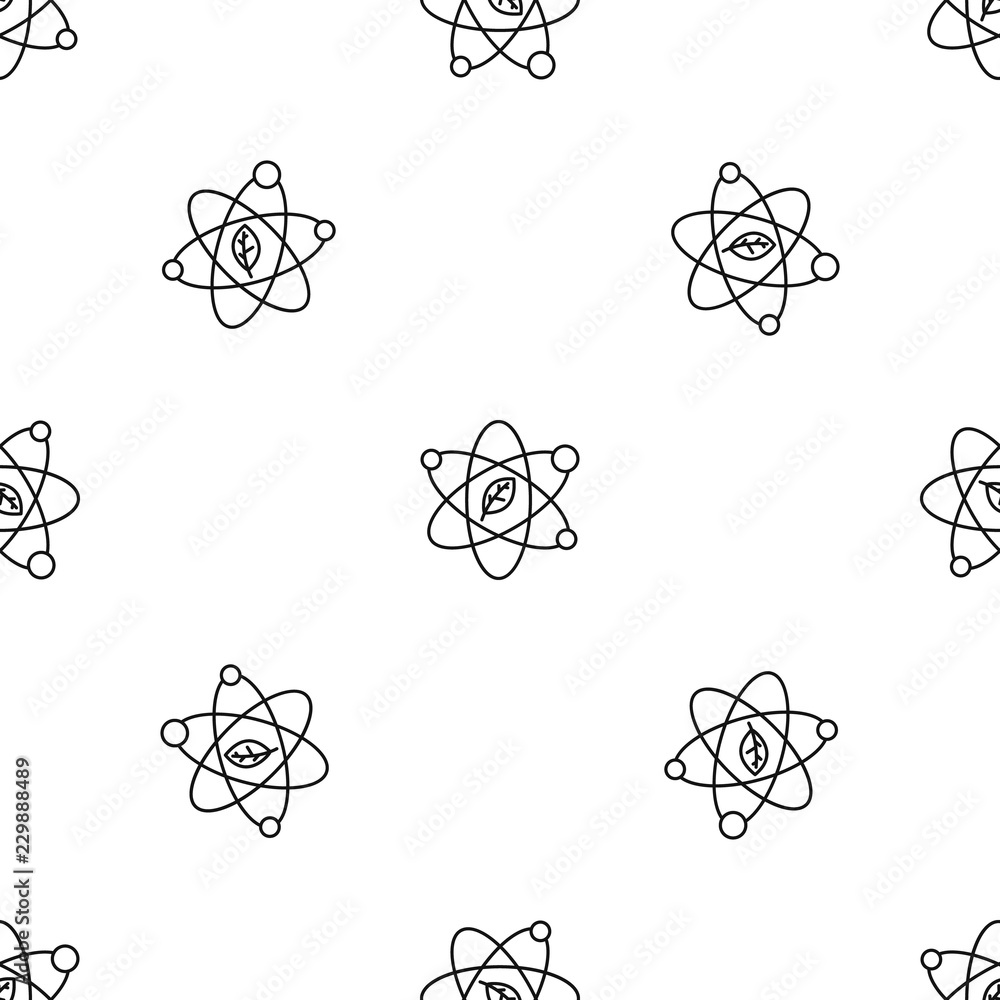 Poster leaf atom pattern seamless vector repeat geometric for any web design