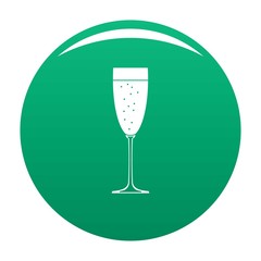 Sparkling champagne icon. Simple illustration of sparkling champagne vector icon for any design green