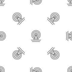 Water energy wheel pattern seamless vector repeat geometric for any web design