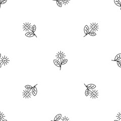Flower solar energy pattern seamless vector repeat geometric for any web design