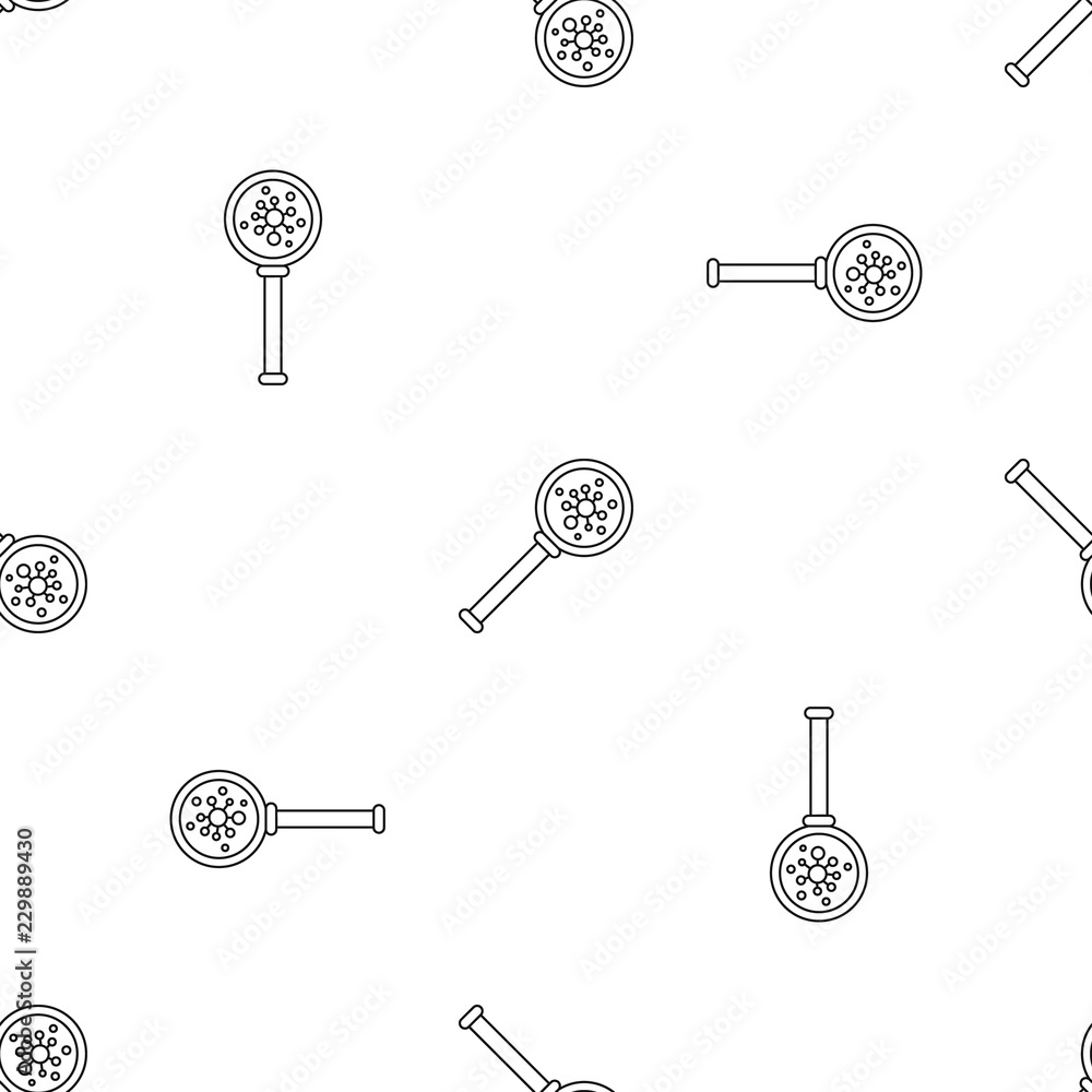 Poster virus magnify glass pattern seamless vector repeat geometric for any web design