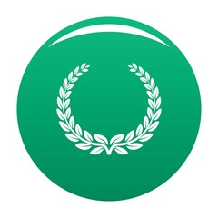 Anniversary wreath icon. Simple illustration of anniversary wreath vector icon for any design green