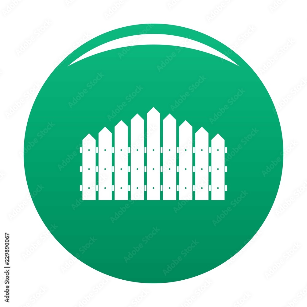 Poster triangular fence icon. simple illustration of triangular fence vector icon for any design green
