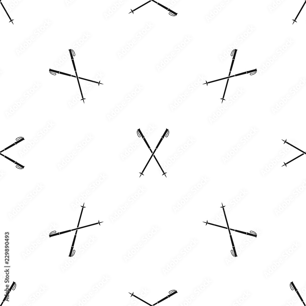 Poster nord walking sticks pattern seamless vector repeat geometric for any web design