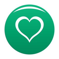 Heart icon. Simple illustration of heart vector icon for any design green