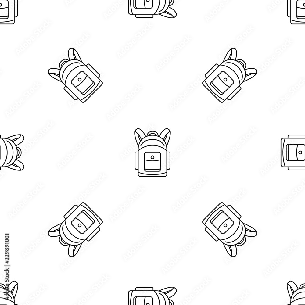 Poster backpack pattern seamless vector repeat geometric for any web design
