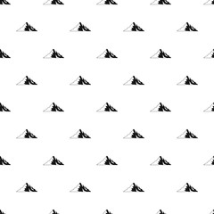 Snow mountain pattern seamless vector repeat geometric for any web design