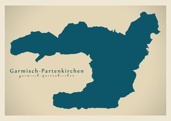 Garmisch-Partenkirchen administration area map Germany