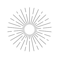 Obraz premium Vector sunburst background. Vector linear sunburst shape.