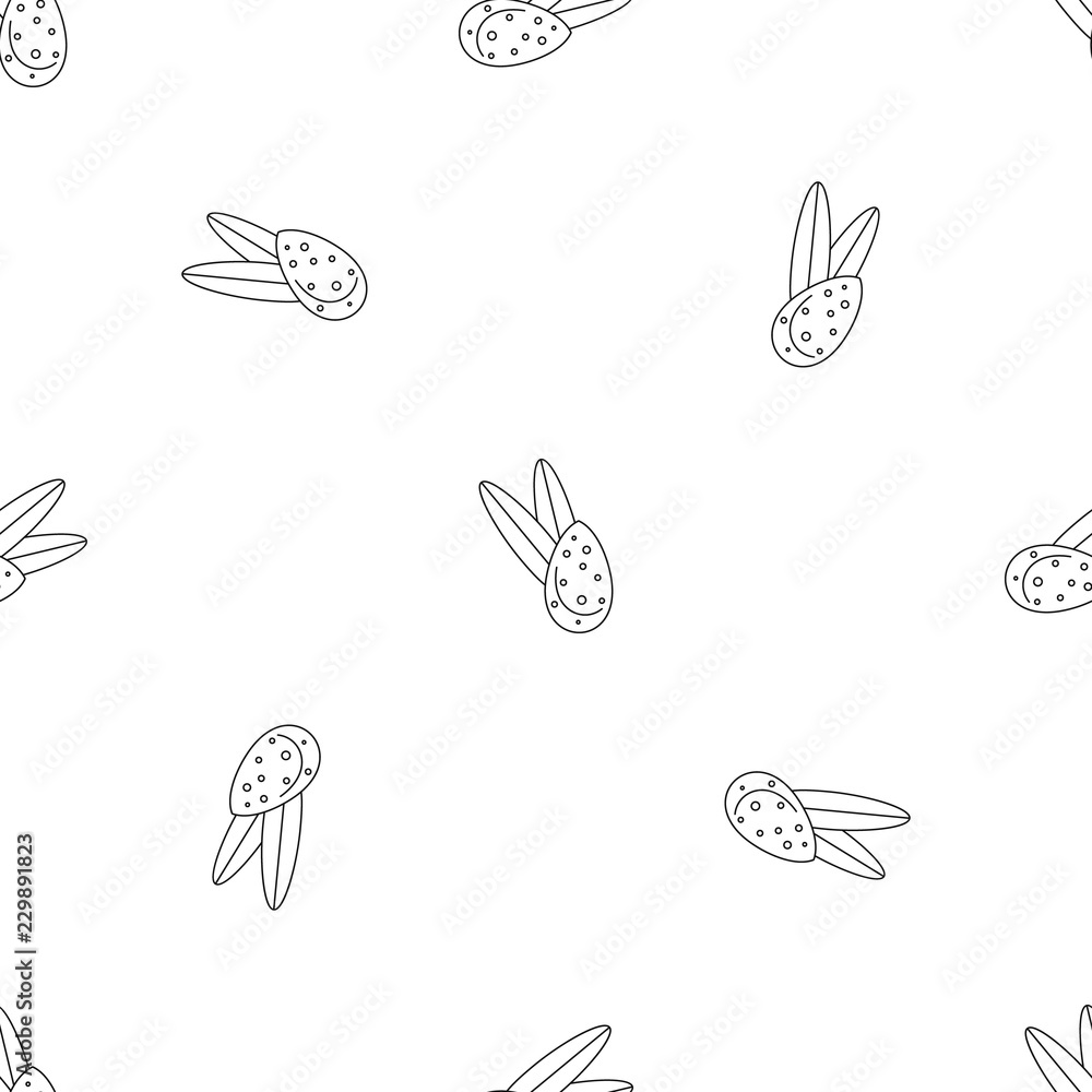 Poster leaves almond pattern seamless vector repeat geometric for any web design