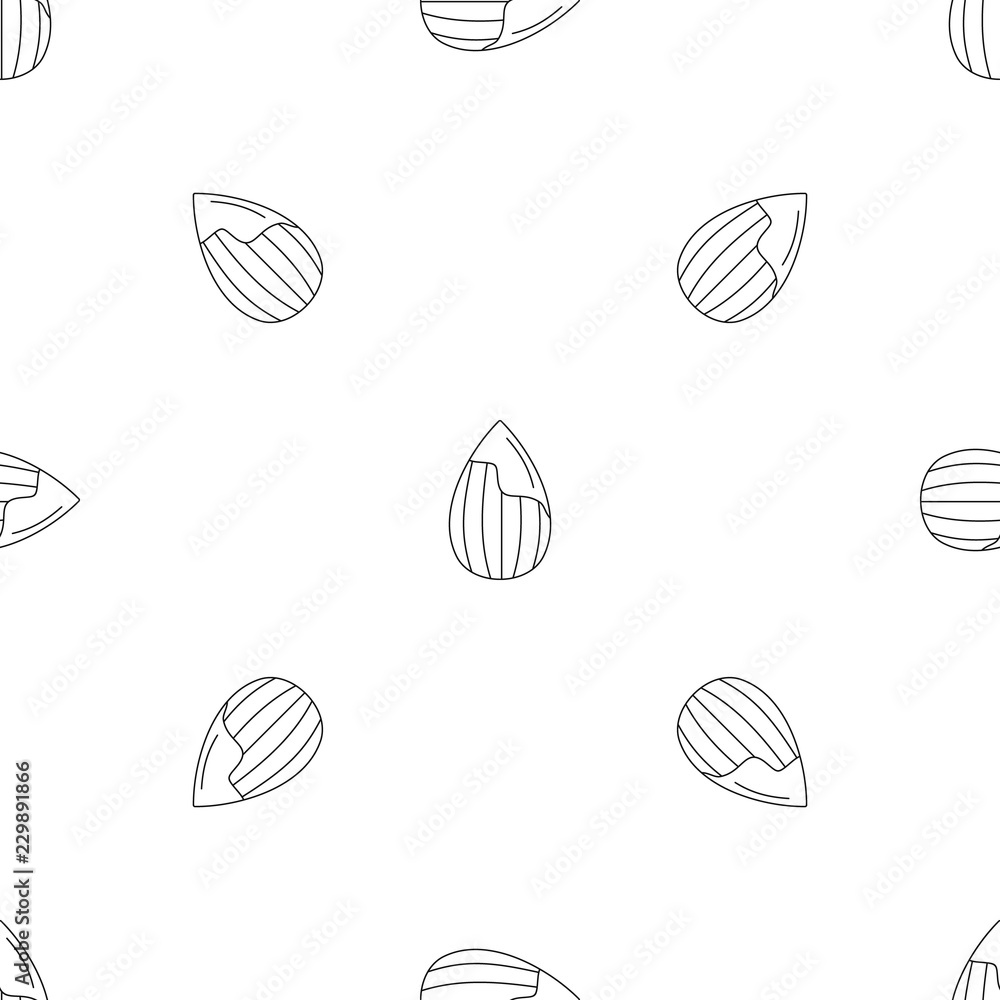 Aufkleber almond pattern seamless vector repeat geometric for any web design