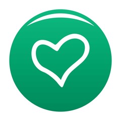 Faithful heart icon. Simple illustration of faithful heart vector icon for any design green