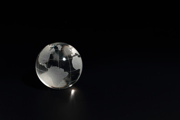 earth on black background (creative concept)