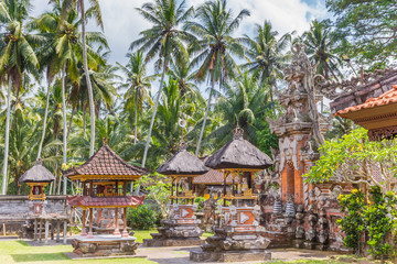 Buddhist temple near Ubud, Bali, Indonesia - obrazy, fototapety, plakaty