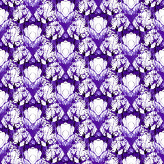Seamless violet ornament of branches. Ornament 6 - geometric pattern.