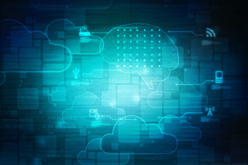 2d illustration technology background
