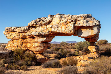 Natural rock arch near Kagga Kamma nature reserve in South Africa