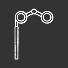 Opera glasses chalk icon