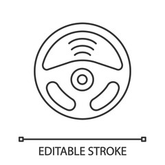 Autonomous car linear icon