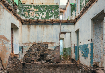 Interiof of old ruined abandoned house