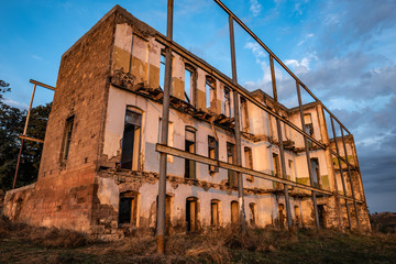 Old ruined abandoned house