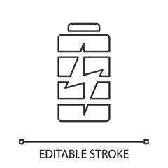 Battery charging linear icon