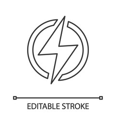 Electric power sign linear icon