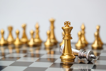 Chess business idea for competition, success and leadership concept..