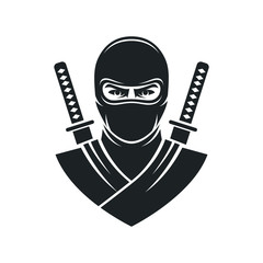Ninja warrior mascot logo vector © le_mon
