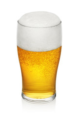 Pint of beer isolated